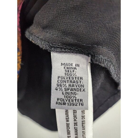 Ruff Hewn Grey Womens Tunic Top Size 2X Black Multi Floral Mixed Media Pullover - Picture 5 of 8